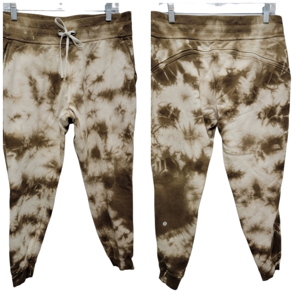 Lululemon High Rise Tie Dye Warm Down Fleece Joggers Size 12